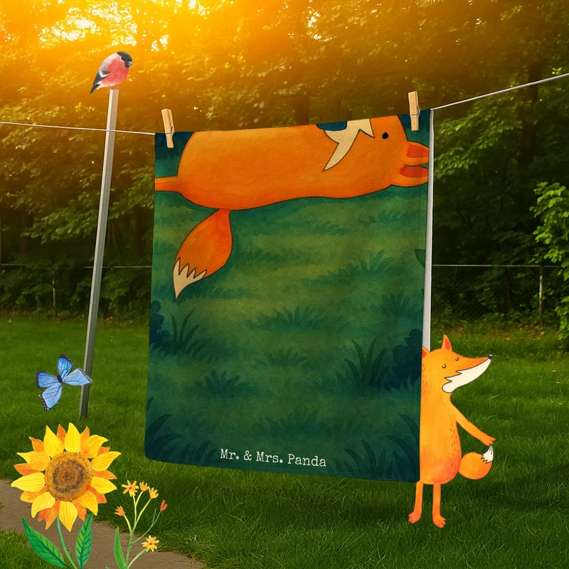 Badehandtuch Fuchs Sterne Design