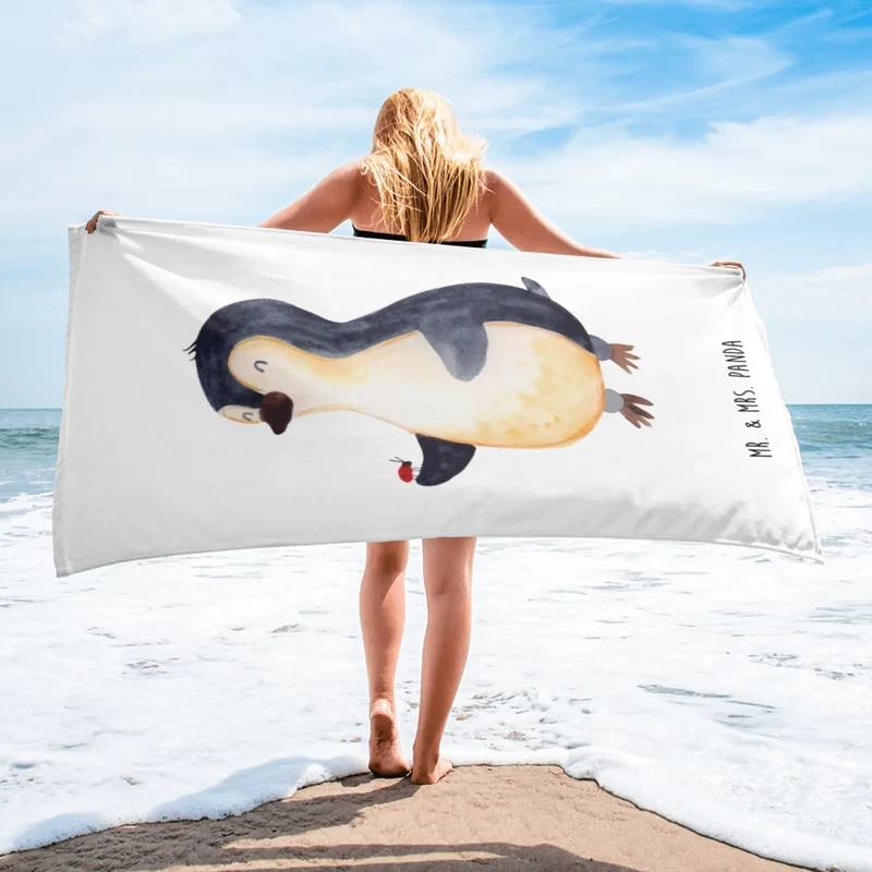 XL Badehandtuch Pinguin Marienkäfer