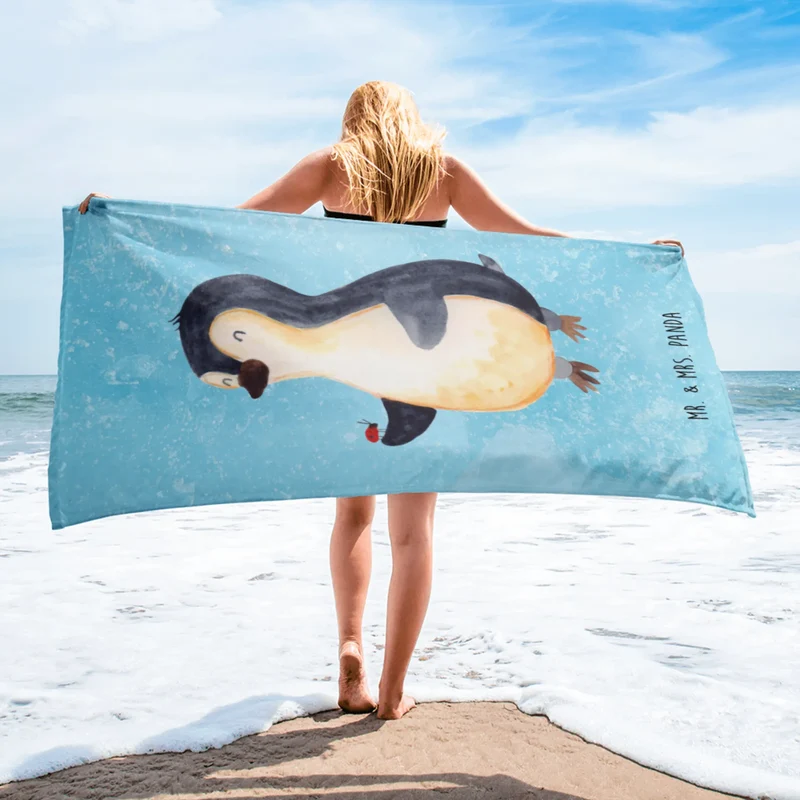 XL Badehandtuch Pinguin Marienkäfer