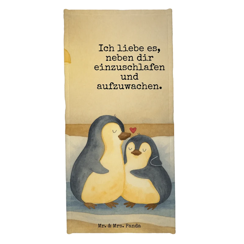 Badehandtuch Pinguine Einschlafen Design