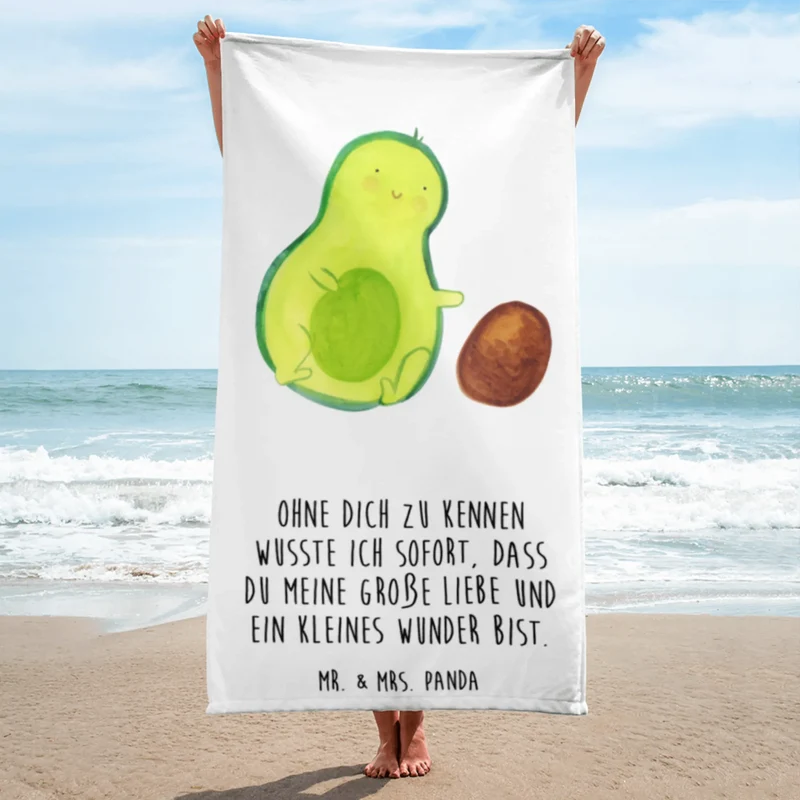 XL Badehandtuch Avocado Kern rollt