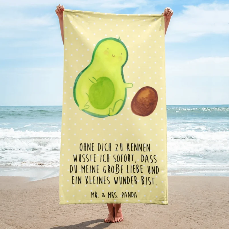 XL Badehandtuch Avocado Kern rollt