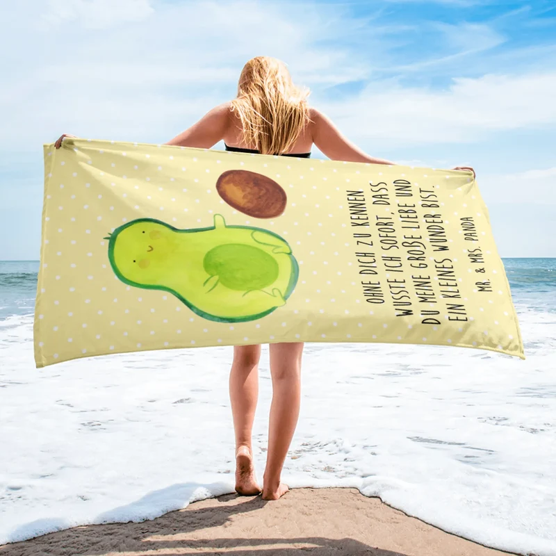 XL Badehandtuch Avocado Kern rollt