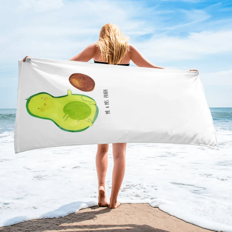 XL Badehandtuch Avocado Kern rollt