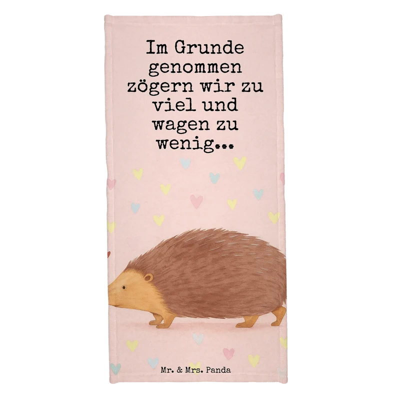 Badehandtuch Igel Herzen Design