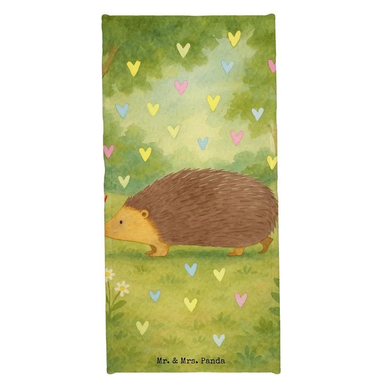 Badehandtuch Igel Herzen Design