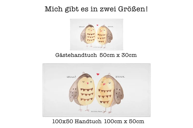 Handtuch Eulen Liebe