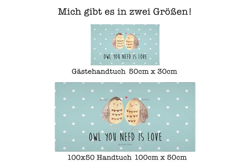 Handtuch Eulen Liebe