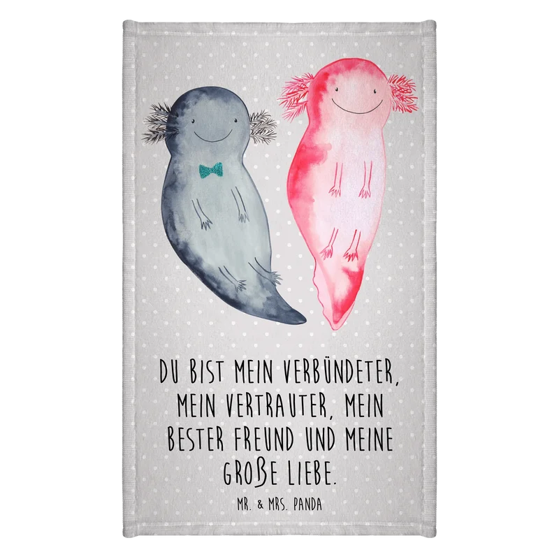 Gästehandtuch Axolotl Freundin