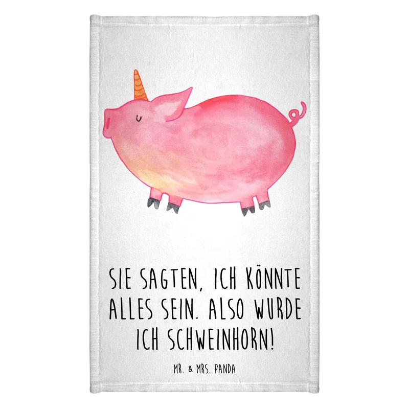 Gästehandtuch Einhorn Schwein