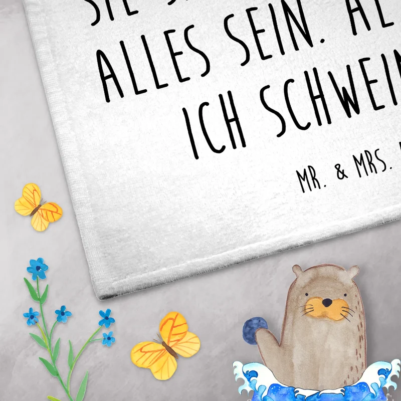 Gästehandtuch Einhorn Schwein