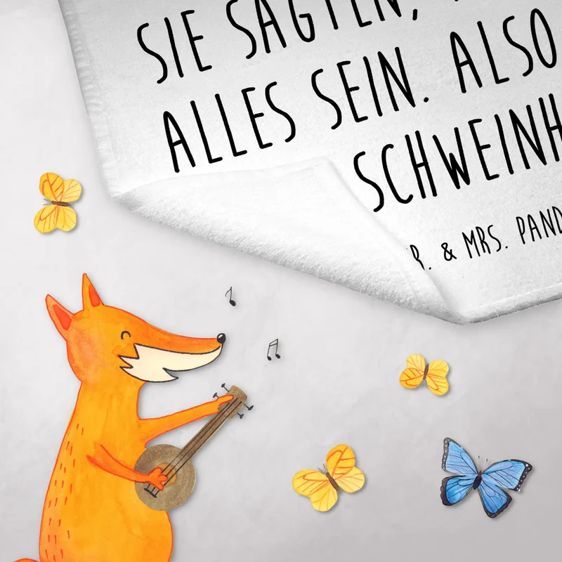 Gästehandtuch Einhorn Schwein