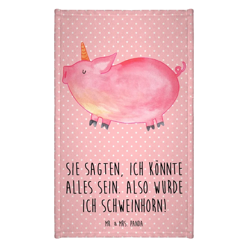 Gästehandtuch Einhorn Schwein