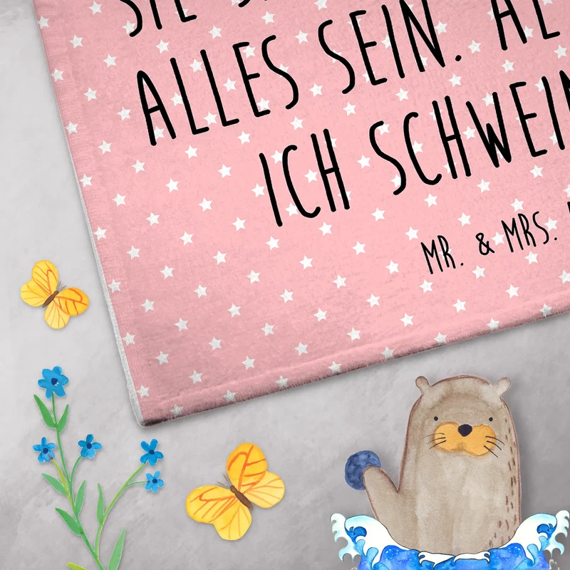 Gästehandtuch Einhorn Schwein