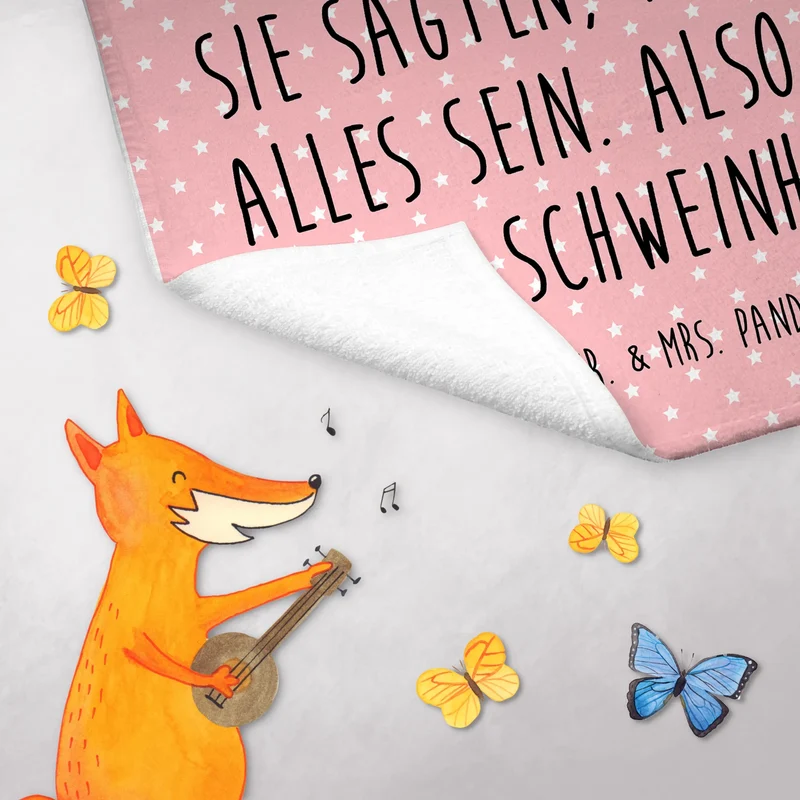 Gästehandtuch Einhorn Schwein