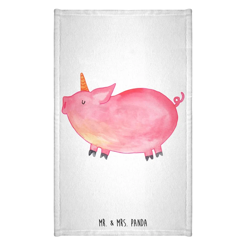 Gästehandtuch Einhorn Schwein