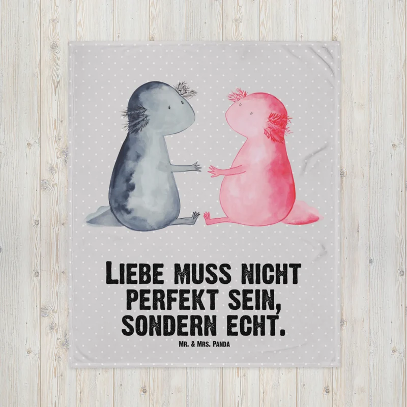 Babydecke Axolotl Liebe