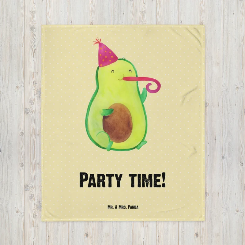 Babydecke Avocado Party Zeit