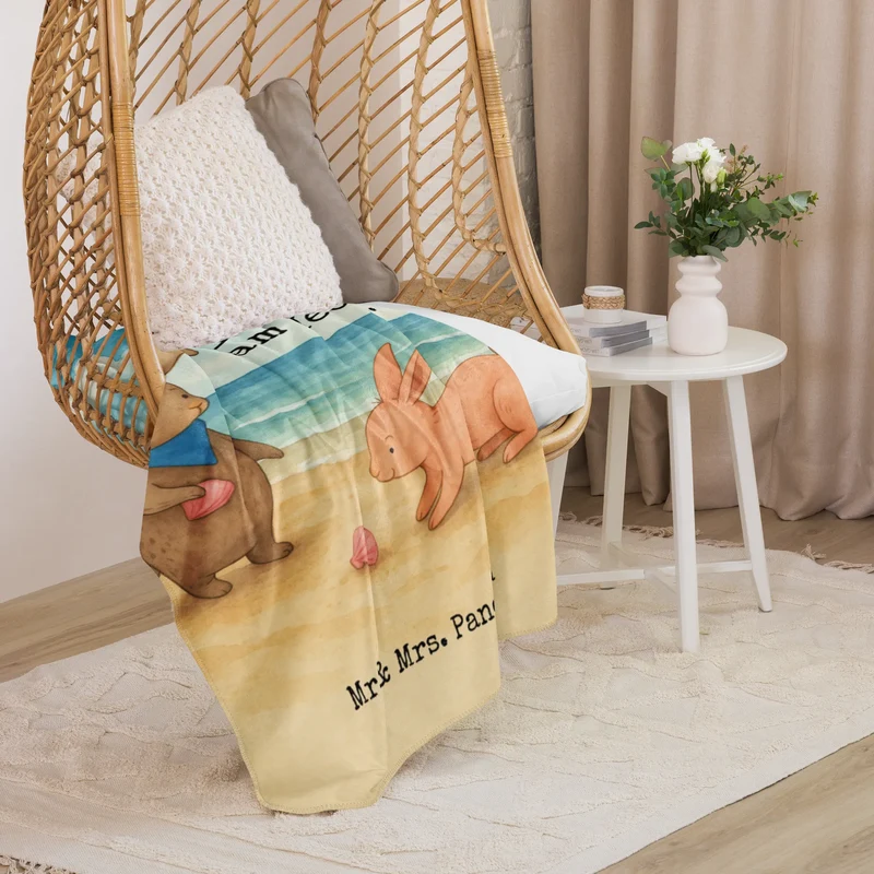 Sherpa Kuscheldecke Hasen Muschel Design