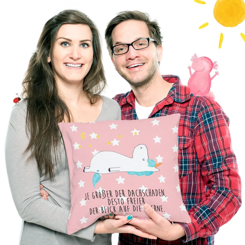 40x40 Kissen Einhorn Sternenhimmel