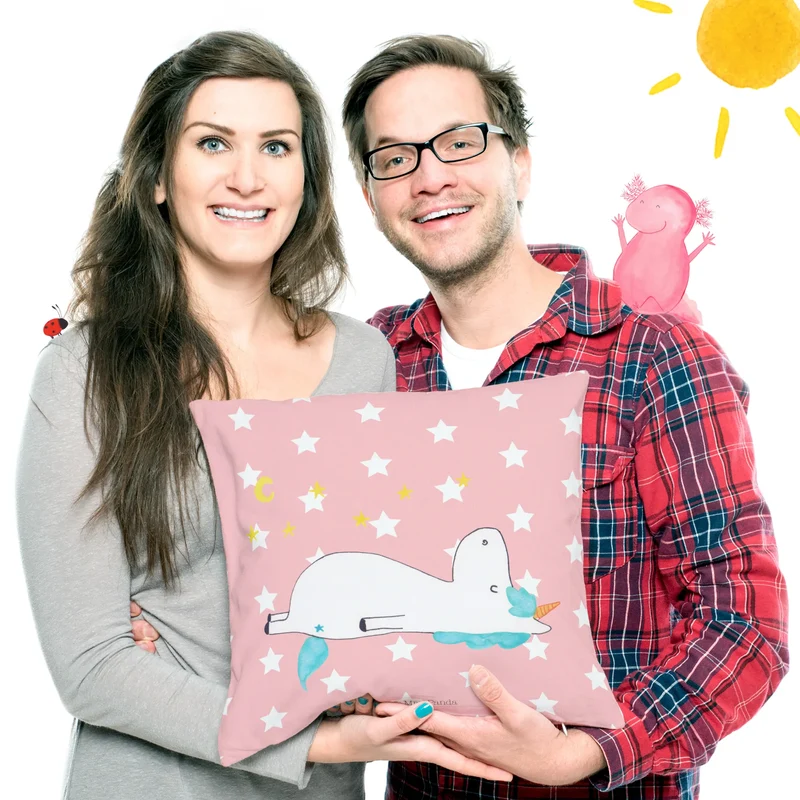 40x40 Kissen Einhorn Sternenhimmel