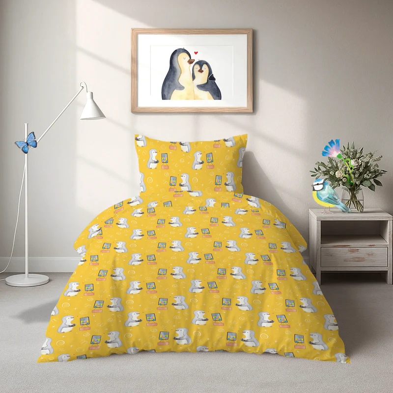 Bettwäsche Pinguin Zocken Muster