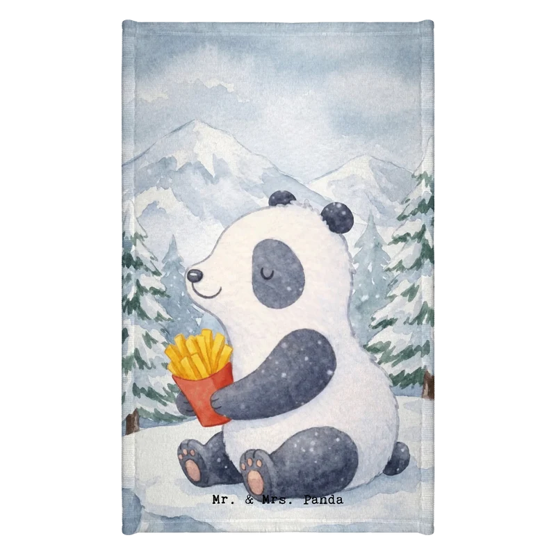 Gästehandtuch Panda Winter Pommes Design