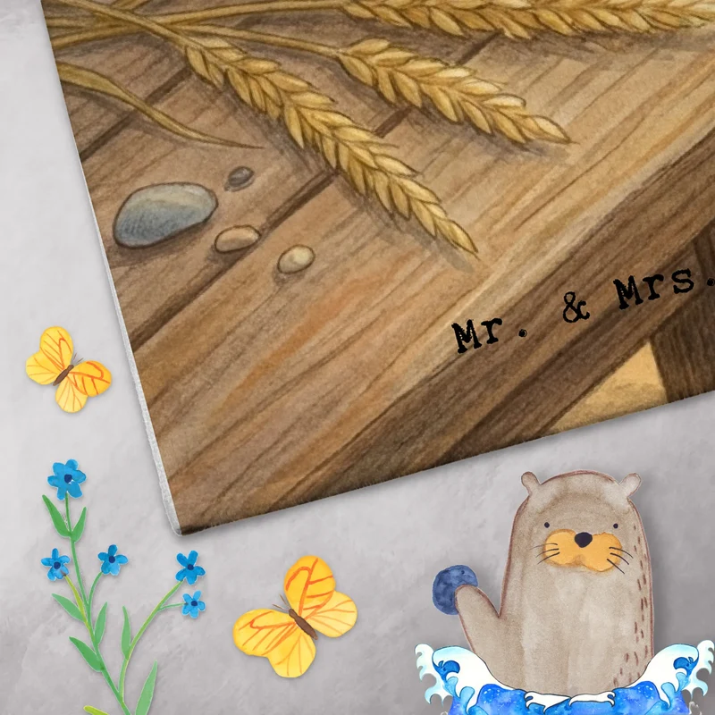 Personalisiertes Gästehandtuch Pinguin Pommes Eimer Design