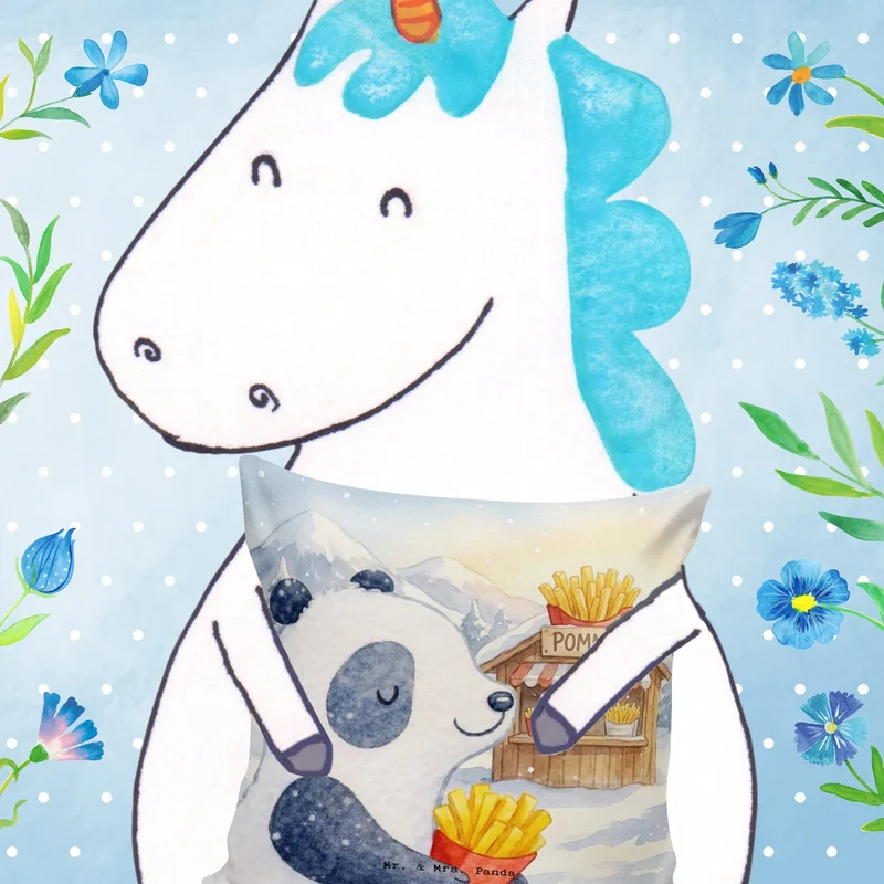 40x40 Kissen Panda Winter Pommes Design