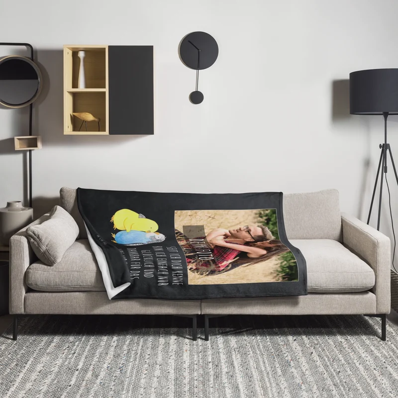 Personalisierte Foto Decke Wellensittich Liebe