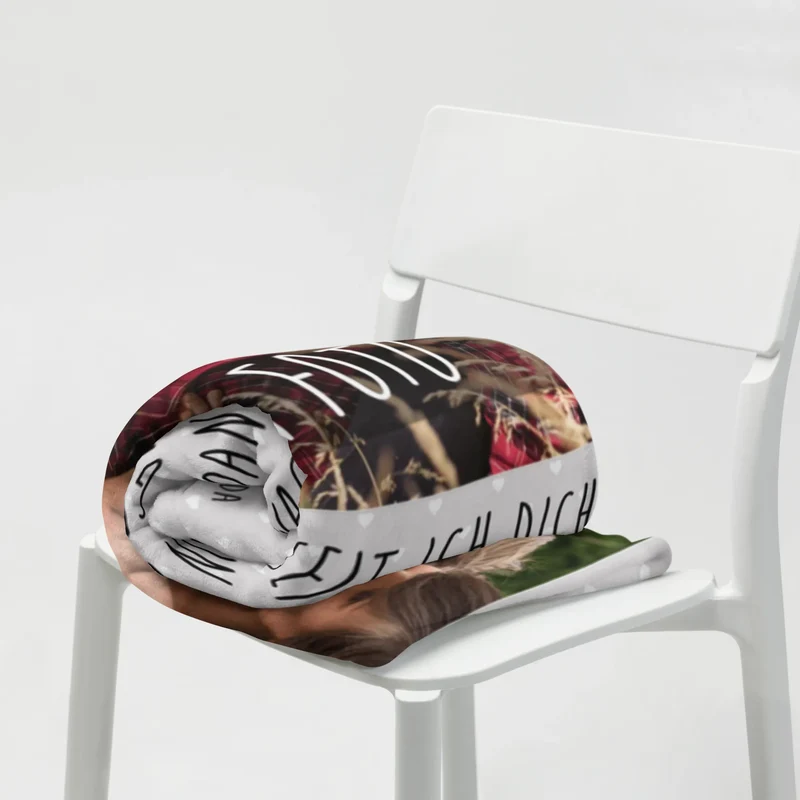 Personalisierte Foto Decke Wellensittich Liebe