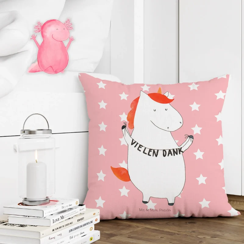 40x40 Kissen Einhorn Dankeschön