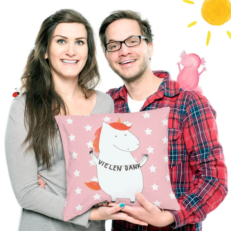 40x40 Kissen Einhorn Dankeschön