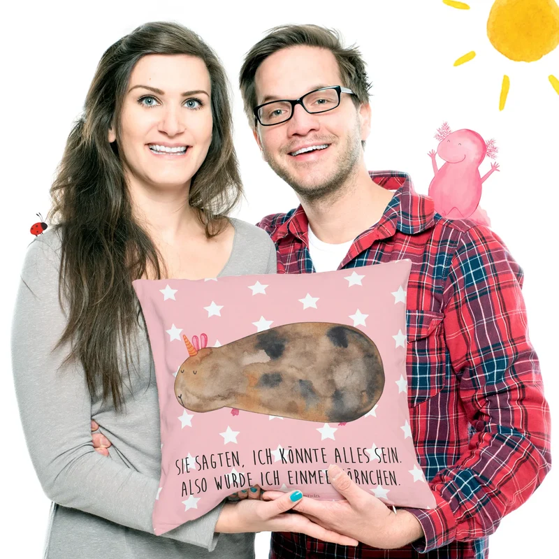 40x40 Kissen Einhorn Meerschweinchen