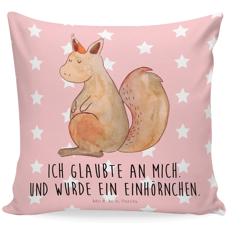 40x40 Kissen Einhorn Glauben
