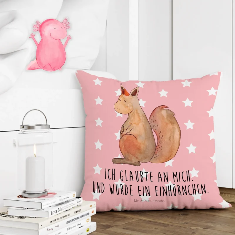 40x40 Kissen Einhorn Glauben