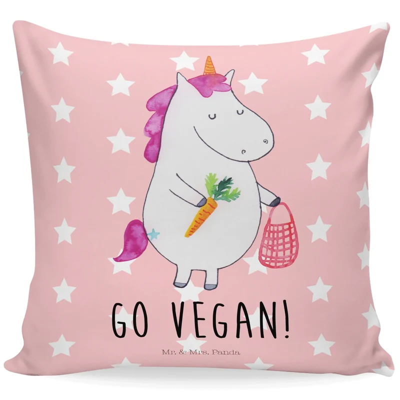 40x40 Kissen Einhorn Vegan