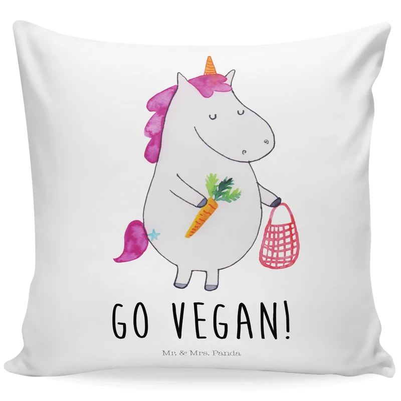 40x40 Kissen Einhorn Vegan