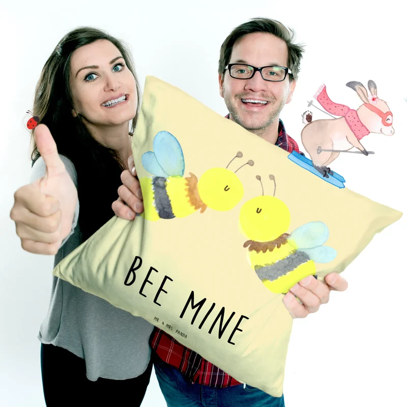 40x40 Kissen Biene Liebe