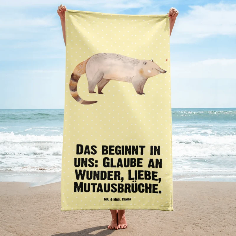 XL Badehandtuch Nasenbaer