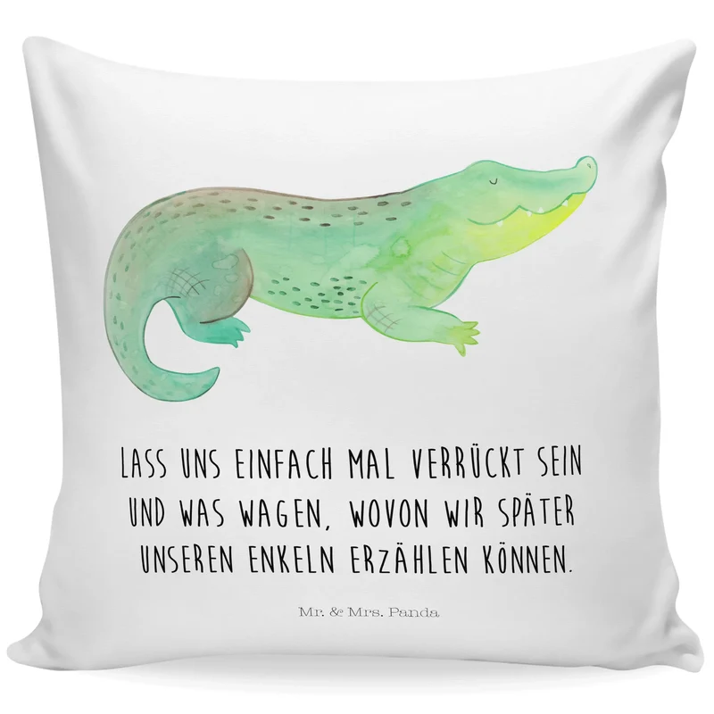 40x40 Kissen Krokodil