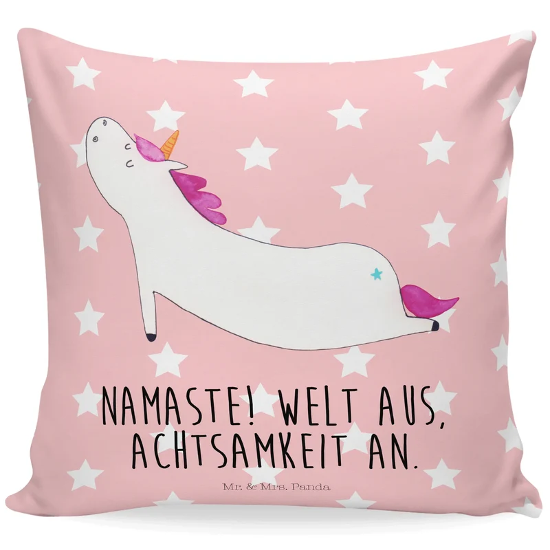 40x40 Kissen Einhorn Yoga