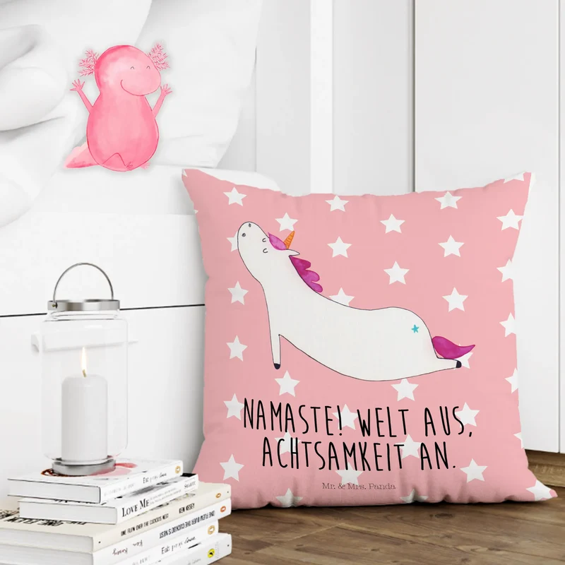 40x40 Kissen Einhorn Yoga