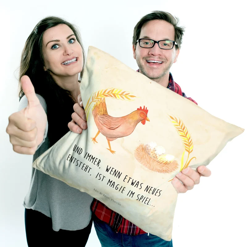 40x40 Kissen Huhn Stolz