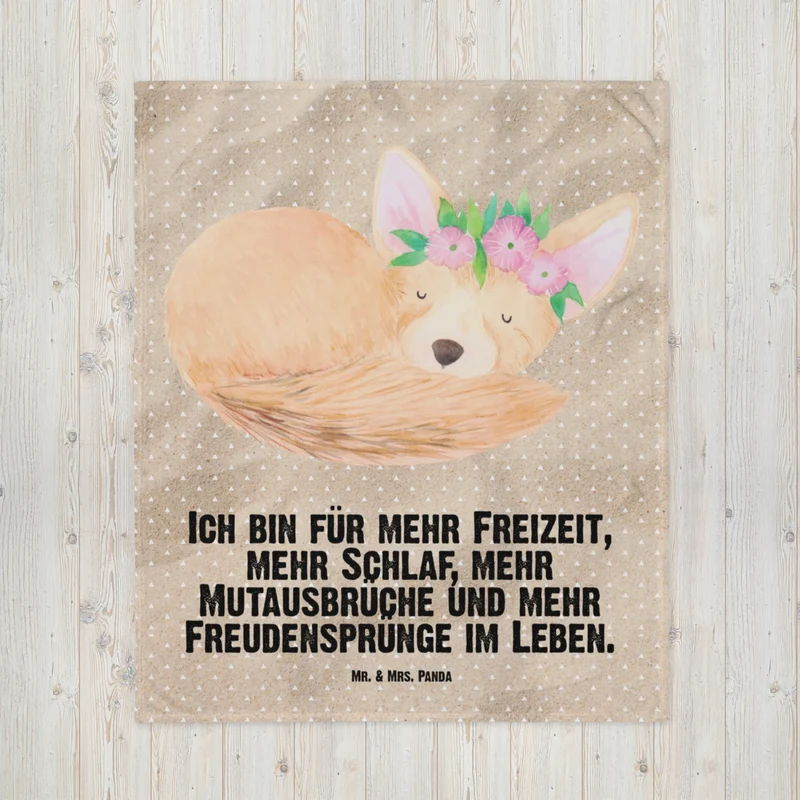 Babydecke Wüstenfuchs Blumen