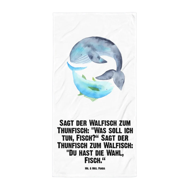 XL Badehandtuch Walfisch Thunfisch