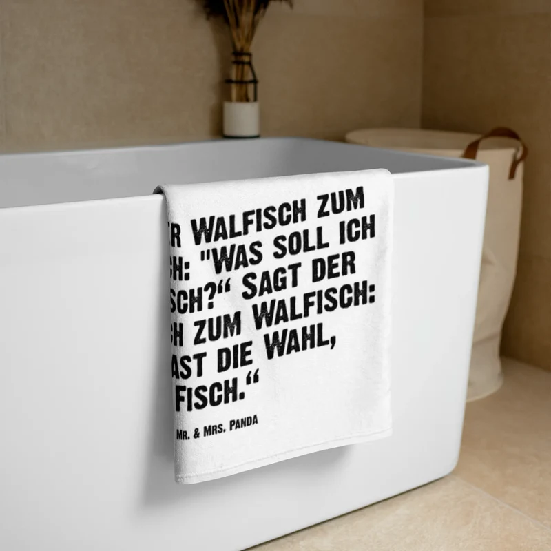 XL Badehandtuch Walfisch Thunfisch