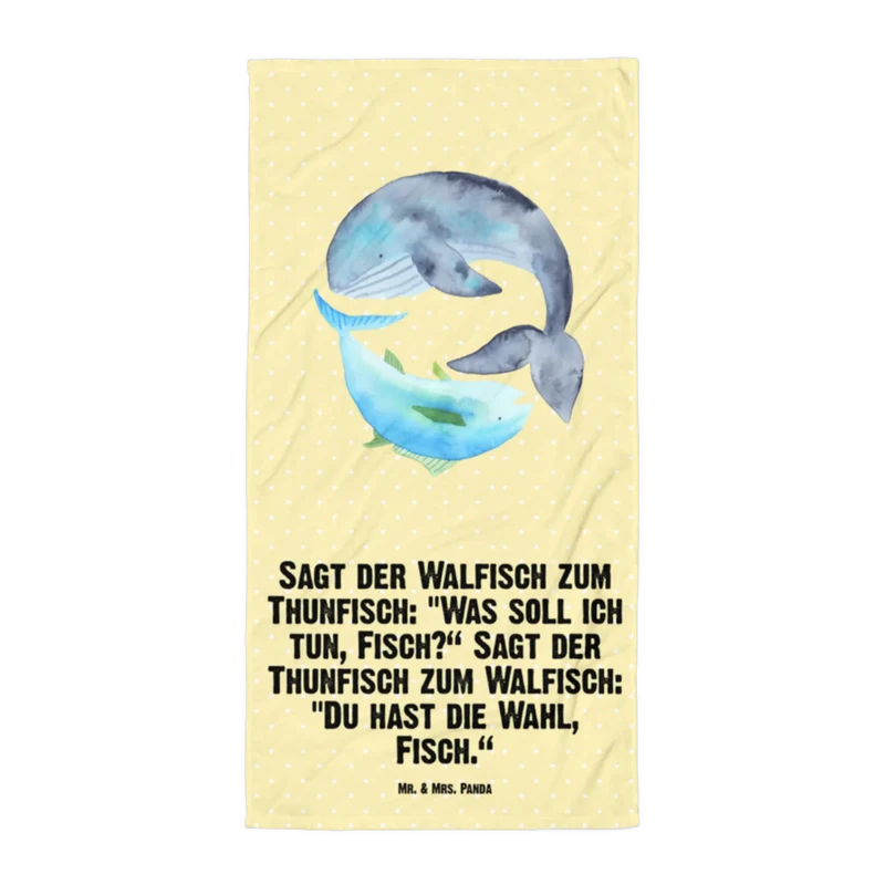 XL Badehandtuch Walfisch Thunfisch