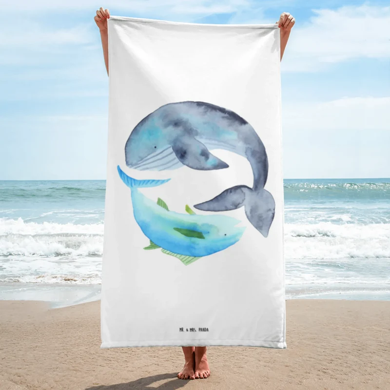 XL Badehandtuch Walfisch Thunfisch