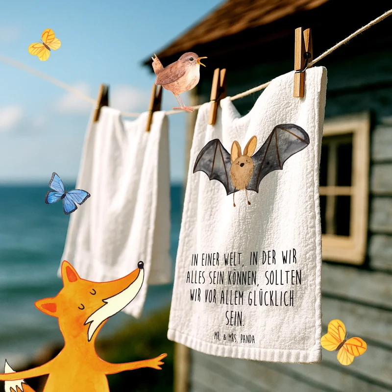 Gästehandtuch Fledermaus Flügel